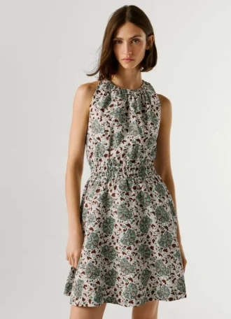 Mini-vestido com estampado floral