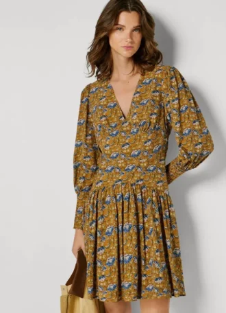 Mini-vestido com estampado floral