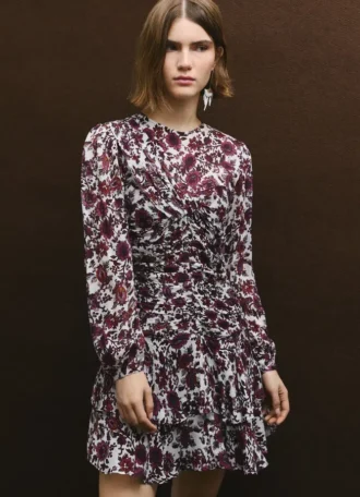 Mini-vestido com estampado floral