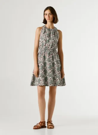 Mini-vestido com estampado floral
