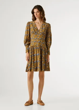 Mini-vestido com estampado floral