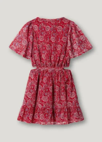 Mini-vestido com estampado floral