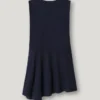 Mini-vestido com gola redonda