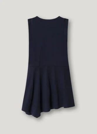Mini-vestido com gola redonda