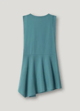Mini-vestido com gola redonda