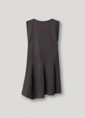 Mini-vestido com gola redonda