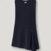 Mini-vestido com gola redonda