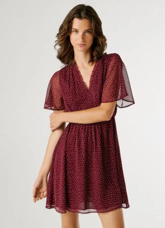 Mini-vestido às bolinhas