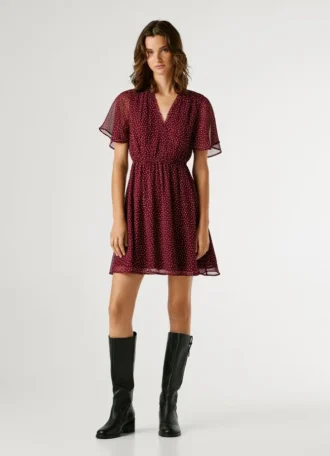 Mini-vestido às bolinhas