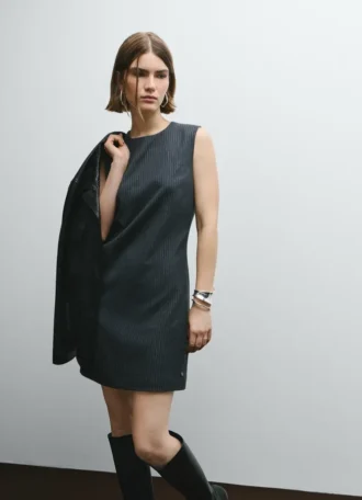 Mini-vestido às riscas