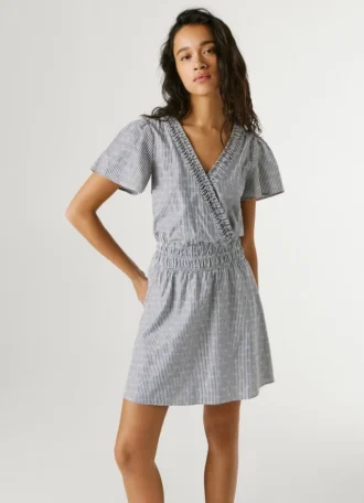 Mini-vestido às riscas
