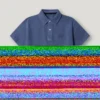 Polo de corte regular tingido na peça