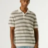 Polo de malha às riscas Polo de malha às riscas