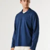 Polo de manga comprida com logótipo bordado Polo de manga comprida com logótipo bordado