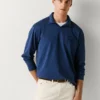 Polo de manga comprida com logótipo bordado Polo de manga comprida com logótipo bordado