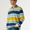Polo de manga comprida com riscas de râguebi Polo de manga comprida com riscas de râguebi