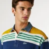 Polo de manga comprida com riscas de râguebi Polo de manga comprida com riscas de râguebi