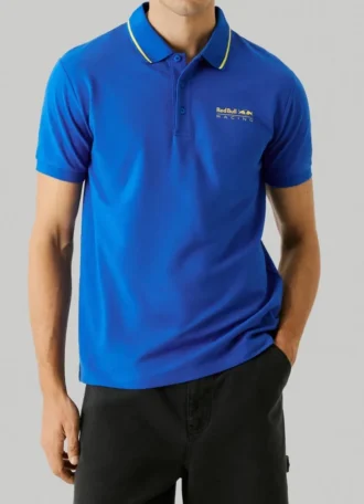 Polo em piqué com logótipo estampado