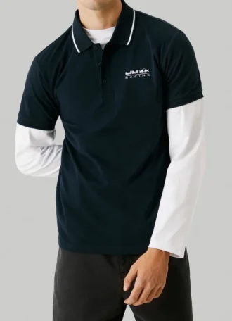 Polo em piqué com logótipo estampado