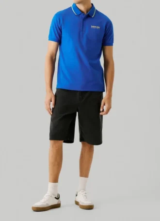 Polo em piqué com logótipo estampado