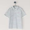 Polo às riscas de corte regular