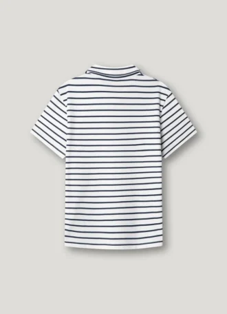 Polo às riscas de corte regular