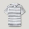 Polo às riscas de corte regular