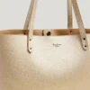 Saco de compras com efeito de couro