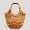Saco Tote de Ráfia Saco Tote de Ráfia