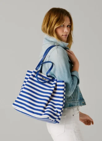 Saco Tote às Riscas
