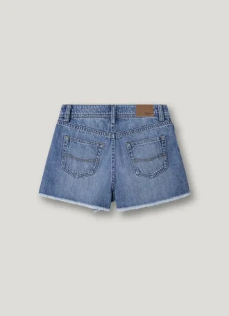 Saia-calça de ganga de corte descontraído
