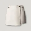 Saia-calça em ganga de corte regular