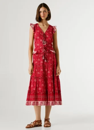 Saia Maxi com Estampado Floral