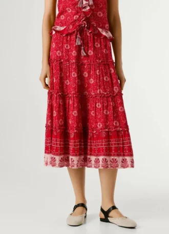 Saia Maxi com Estampado Floral