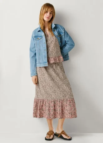 Saia midi estampada