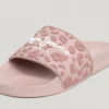 Sandálias tipo chinelo com padrão animal Sandálias tipo chinelo com padrão animal