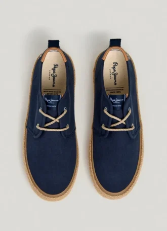 Sapatos Blucher com detalhes em juta