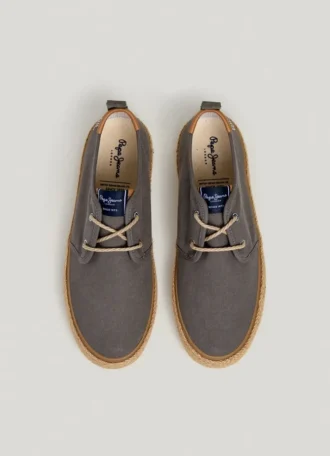Sapatos Blucher com detalhes em juta