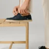 Sapatos náuticos em camurça