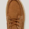 Sapatos náuticos em camurça