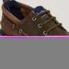 Sapatos náuticos em camurça