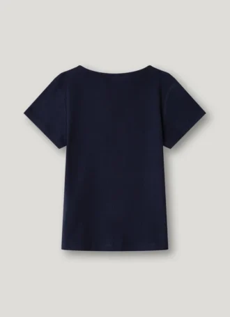 T-shirt com botões e canelado