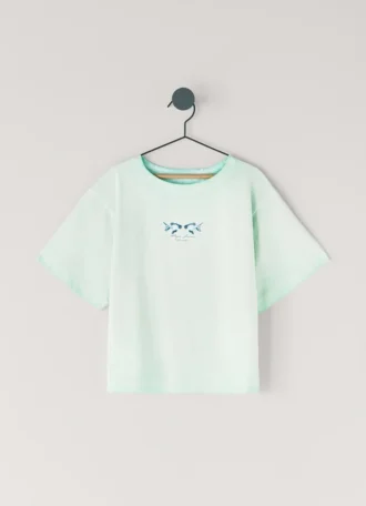 T-shirt com corte descontraído e estampado nas costas