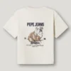 T-shirt com corte descontraído e estampado nas costas