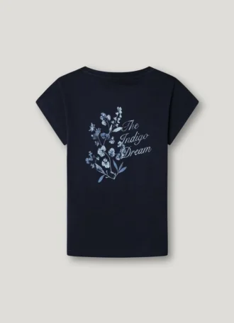T-shirt com corte descontraído e estampado nas costas