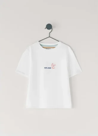 T-shirt com corte regular e estampado nas costas