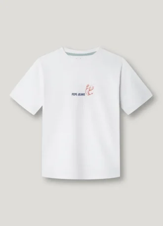 T-shirt com corte regular e estampado nas costas