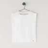 T-shirt com detalhes de franjas T-shirt com detalhes de franjas