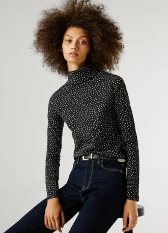 T-shirt com estampado de bolinhas