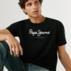 T-shirt com logótipo de corte regular T-shirt com logótipo de corte regular